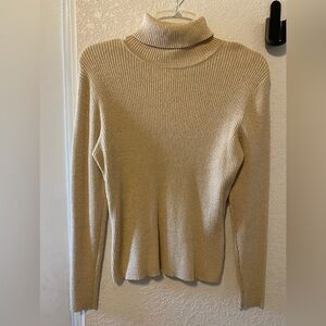 Worthington Gold Ribbed Knit Sweater